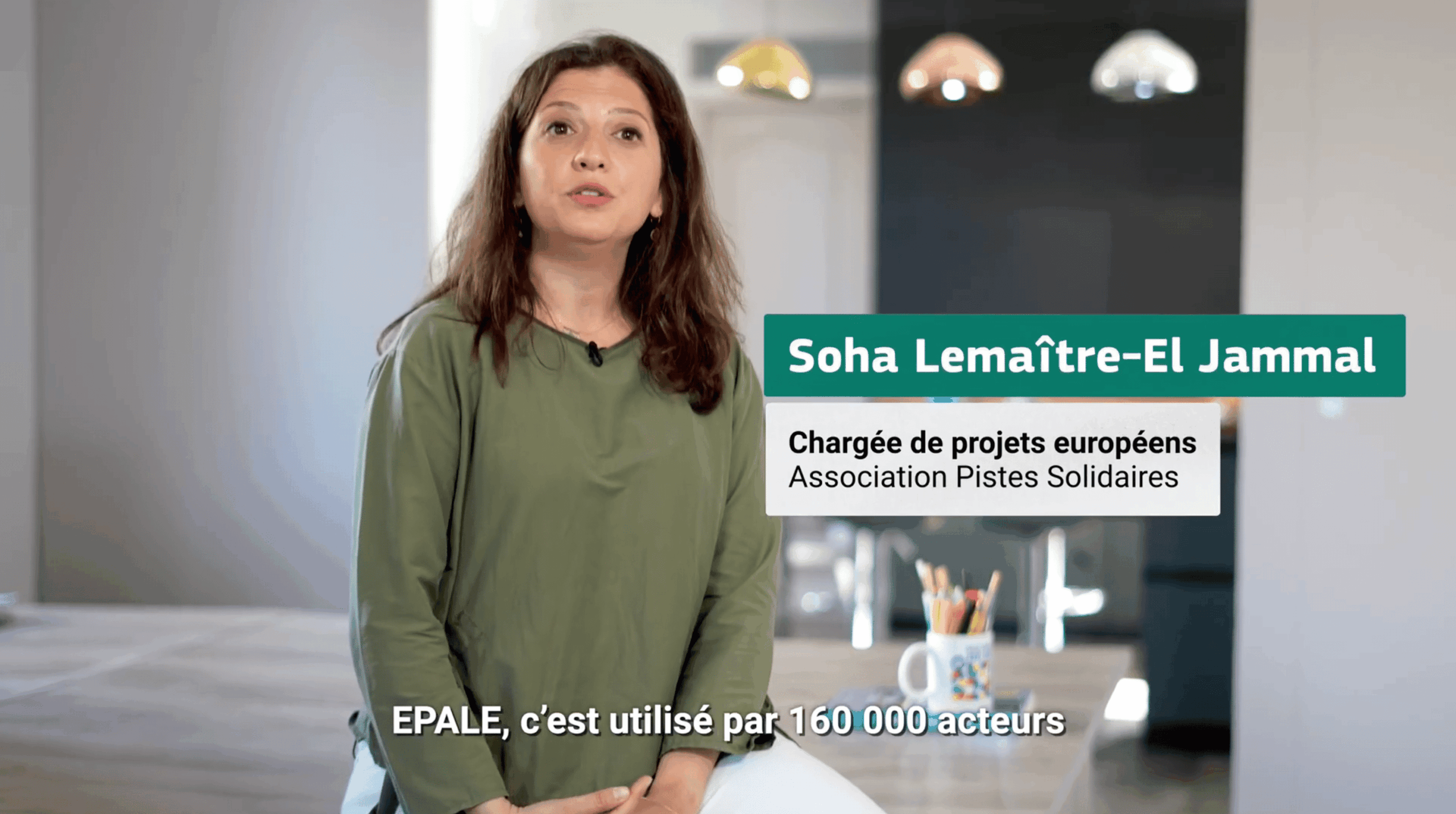 Soha Lemaître-El Jammal, chargée de projets européens chez Pistes Solidaires, interviewée pour EPALE