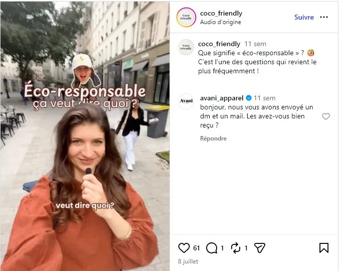 coco-friendly-instagram-03-eco-responsable Publication Instagram de Coco Friendly et ses résultats