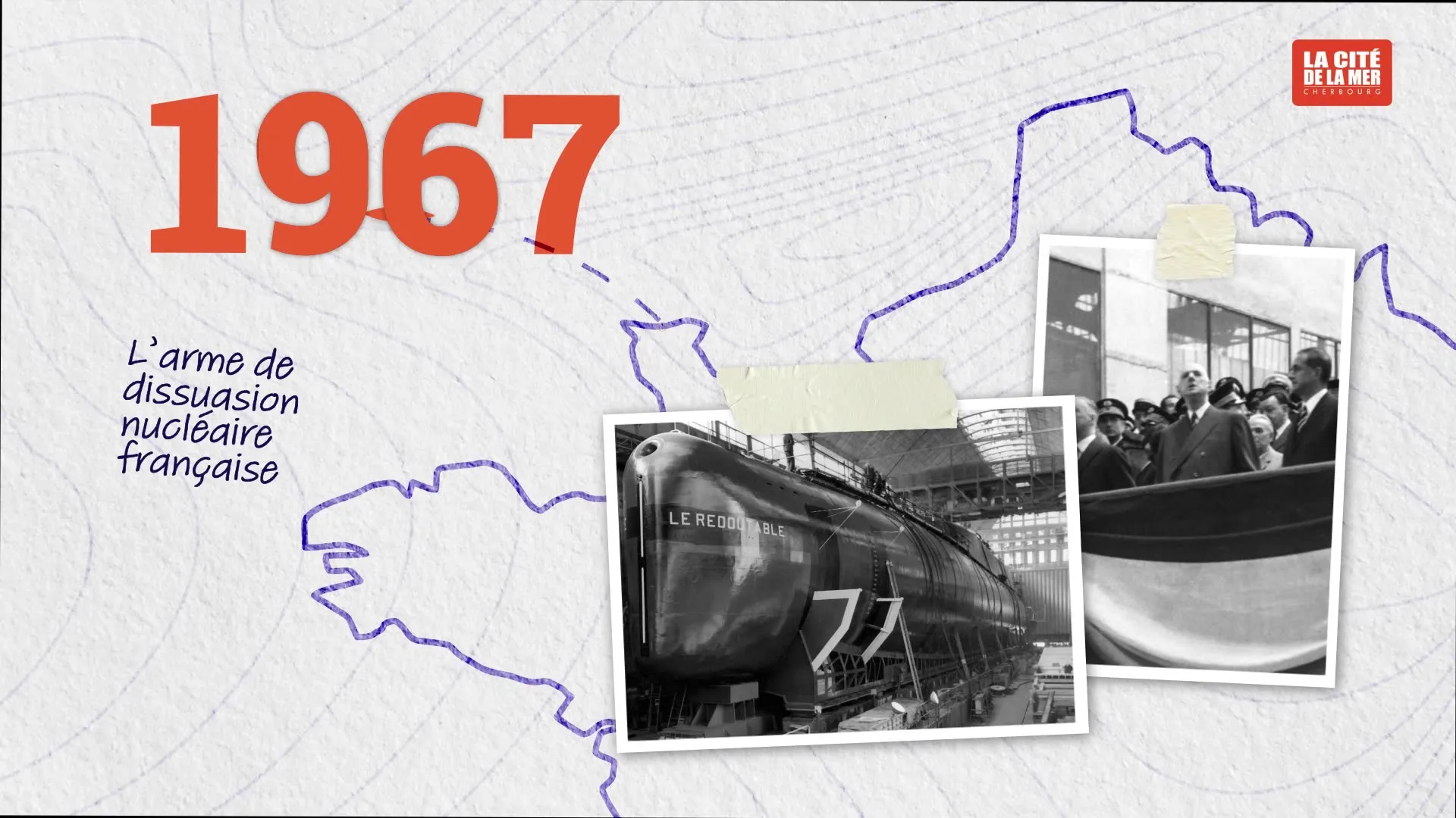 Extrait de la vidéo, archives de 1967 sur une carte