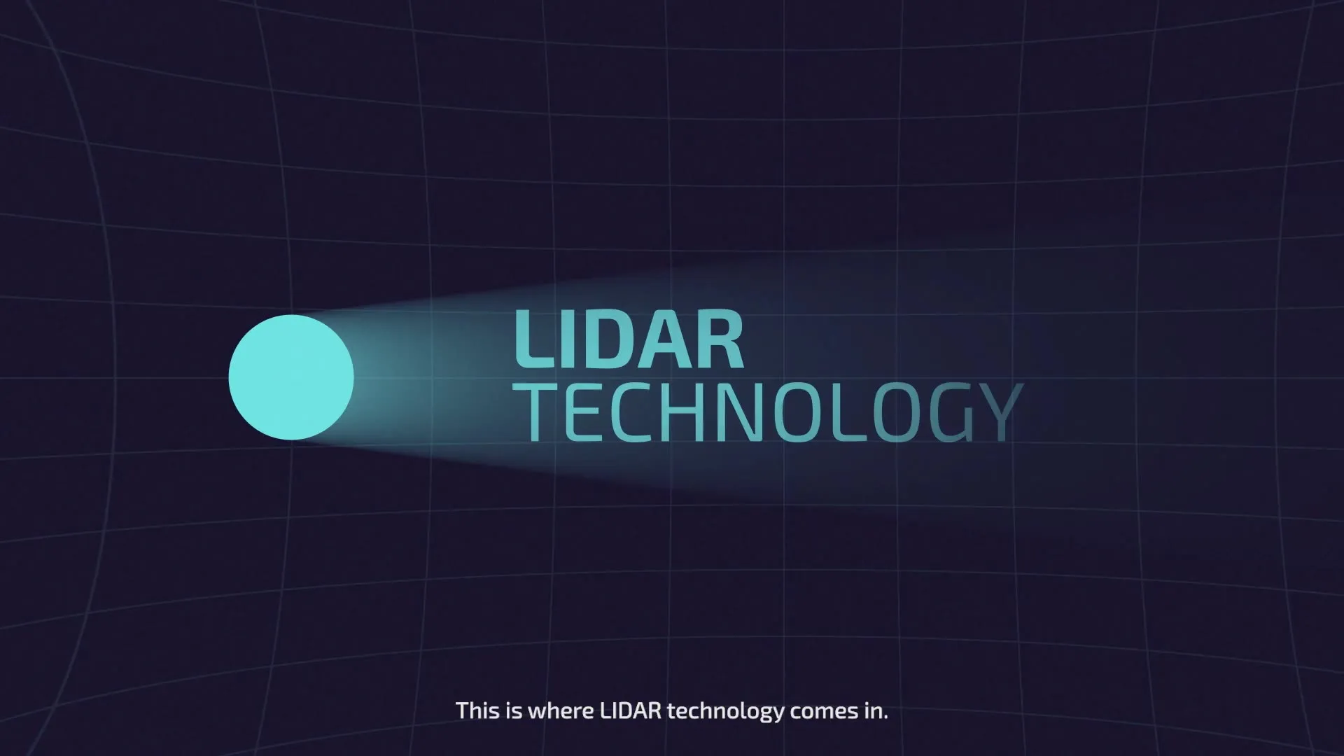 frame_2538 Extrait du motion design HALLOA, un faisceau laser annoté LIDAR Technology